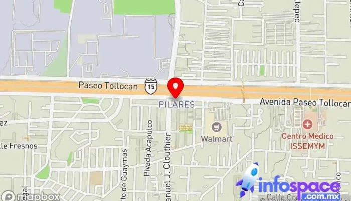 mapa de Central Toluca Empresa de autobuses en San Jerónimo Chicahualco