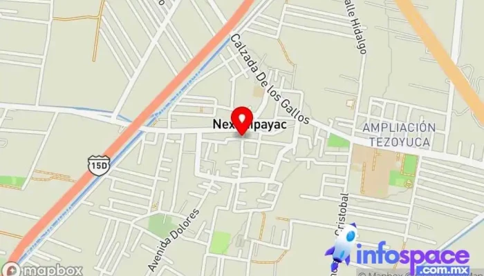 mapa de Centro de nexquipayac Iglesia en San Cristóbal Nexquipayac