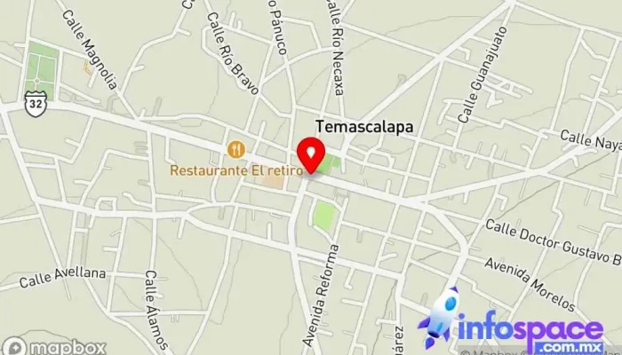 mapa de Centro de Temascalapa Bus stop en Temascalapa