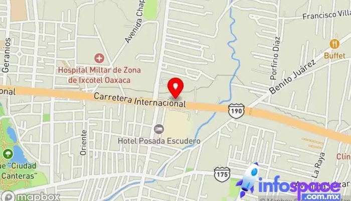 mapa de Centro SICT Oaxaca Oficina de la Administración en San Agustín Yatareni