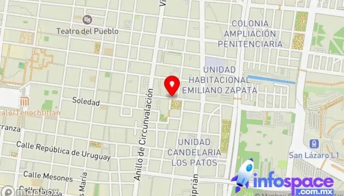 mapa de Ciudad De México Bus stop en Ciudad de México