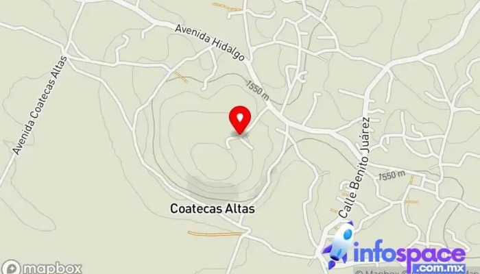 mapa de Coatecas Altas  en Oaxaca