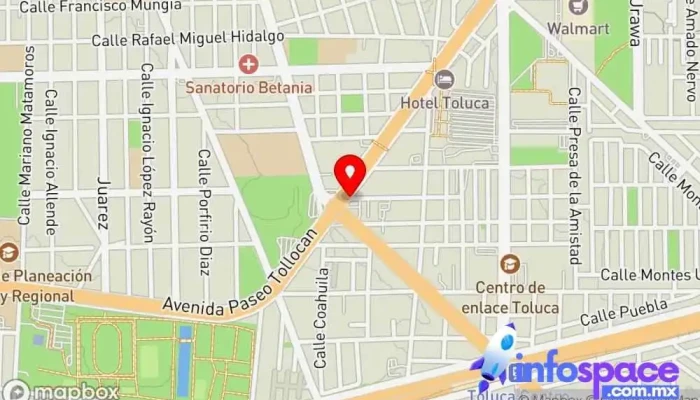 mapa de Colectivos Mexicaltzingo Servicio de transporte en Toluca de Lerdo