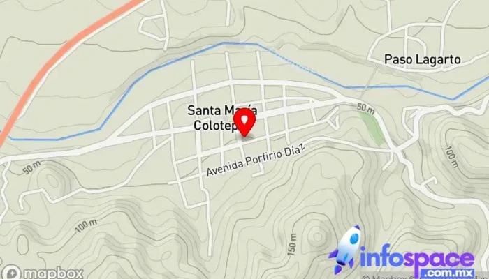 mapa de Colectivos para Puerto Escondido Servicio de transporte en Santa María Colotepec