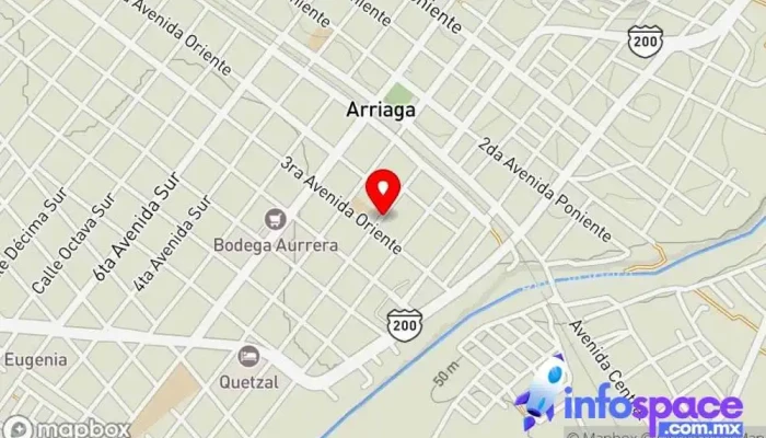 mapa de Combis Arriaga, Tonala Agencia de alquiler de autobuses en Arriaga