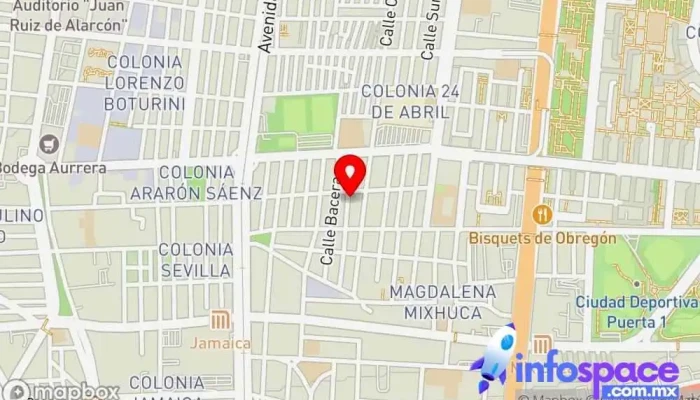 mapa de Consultores en Implementación y Desarrollo S.C. Perfumería, Asesor en ingeniería en Venustiano Carranza, Ciudad de México