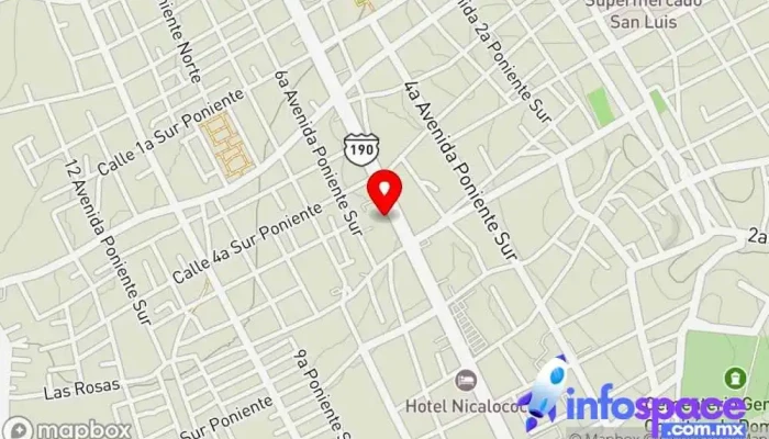 mapa de Cristobal Colón Servicio de transporte en Comitán de Domínguez