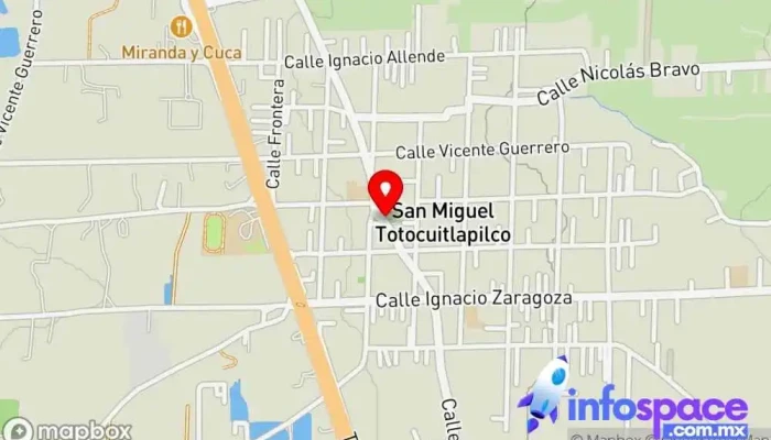 mapa de Delegación San Miguel Totocuitlapilco Oficina de gobierno local en Metepec