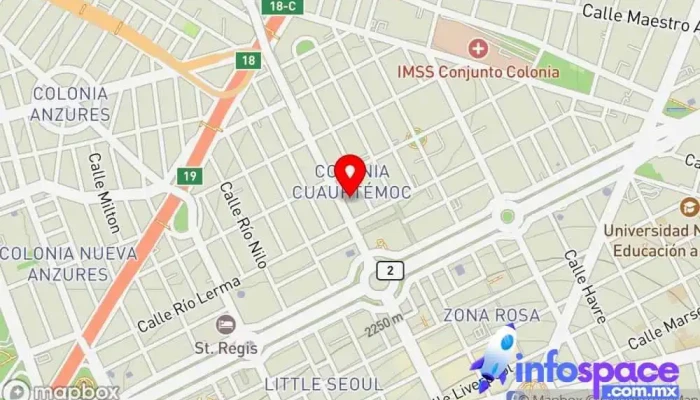 mapa de ebus Terrapuerto El Ángel Servicio de transporte en Cuauhtémoc, Ciudad de México