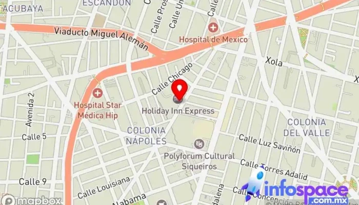 mapa de ebus WTC Servicio de transporte en Benito Juárez, Ciudad de México