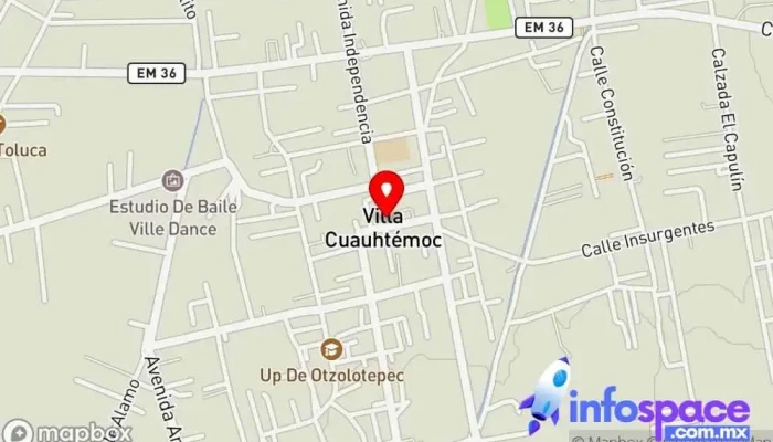 mapa de Edificio Municipal de Otzolotepec Ayuntamiento en Villa Cuauhtémoc
