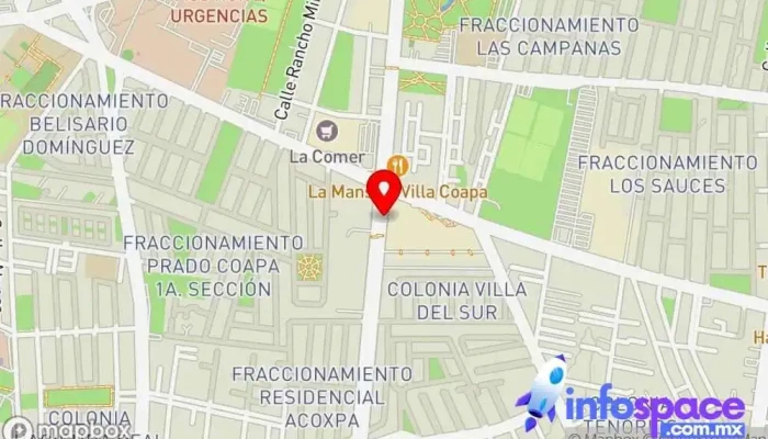 mapa de Eje 1 Oriente Canal de Miramontes - Calzada del Hueso Estación de autobuses en Ciudad de México