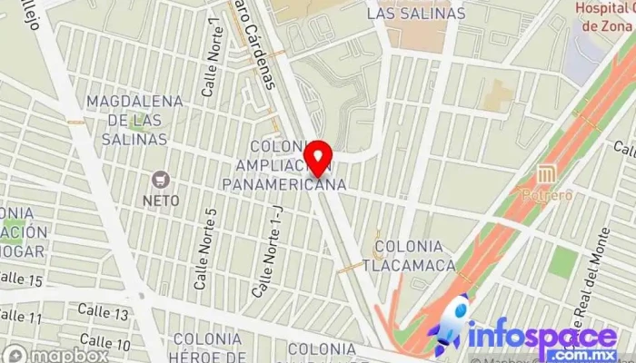 mapa de Eje Central Lázaro Cardenas Retorno Bus stop en Ciudad de México