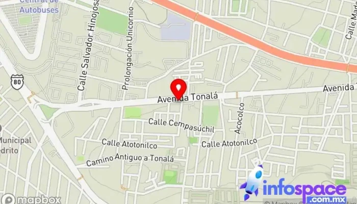 mapa de El Cerrito Bus stop en Tonalá