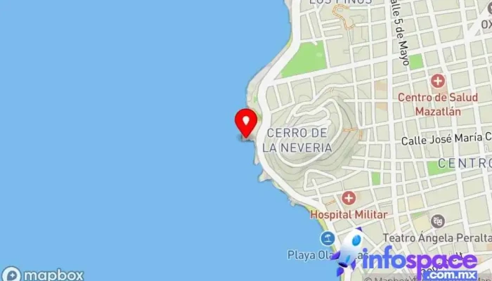 mapa de El Clavadista Atracción turística en Mazatlán