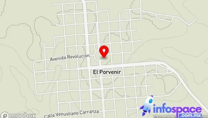 mapa de El Porvenir,Oaxaca Parque en EL PORVENIR COTZOCON MIXE OAX.
