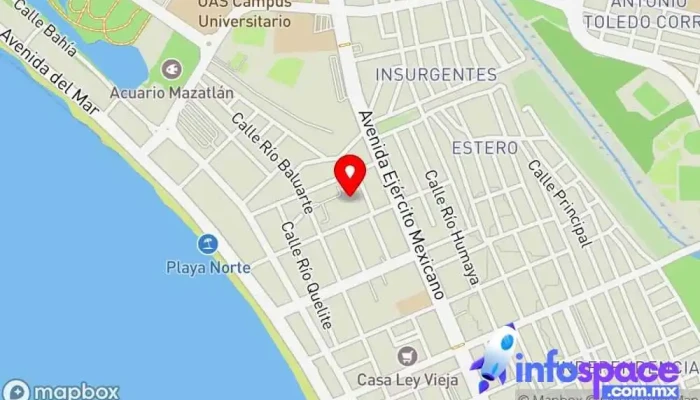 mapa de Elite Mazatlan Servicio de transporte en Mazatlán