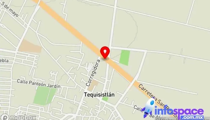 mapa de Entrada a Tequisistlán, Ctra. México-Texcoco Bus stop en Tequisistlán