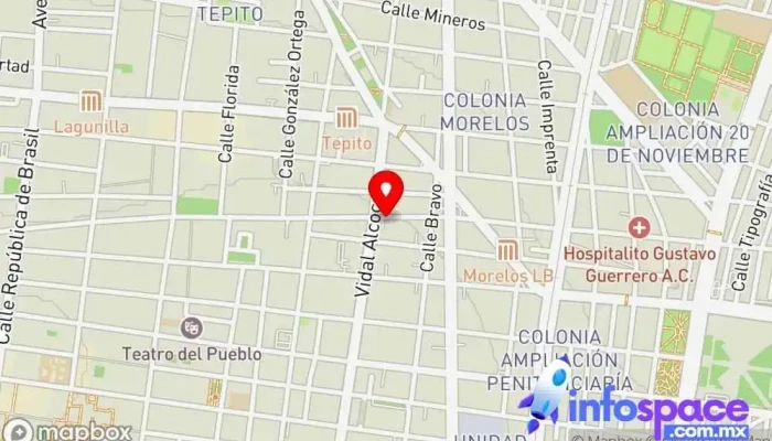 mapa de Esperanza tours terminal tepito Agencia de viajes en Venustiano Carranza, Ciudad de México