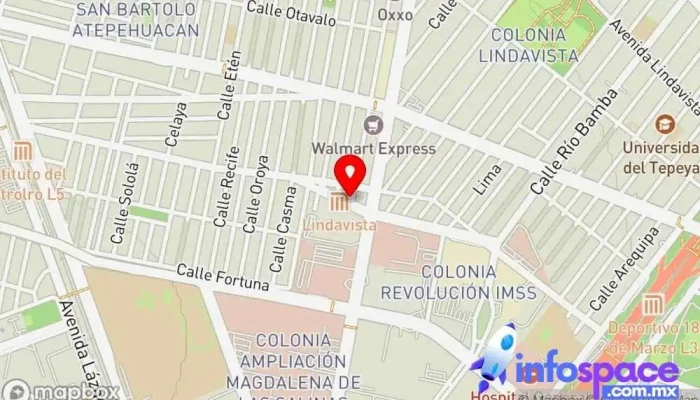 mapa de estación linda vista Servicio de transporte en Gustavo A. Madero, Ciudad de México