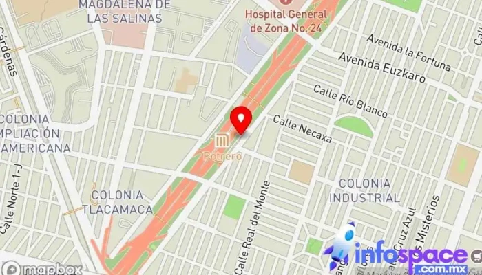 mapa de Estación Metro Potrero Bus stop en Ciudad de México