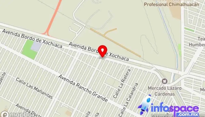 mapa de Estación Mexibus Bordo de Xochiaca Servicio de transporte en Cdad. Nezahualcóyotl