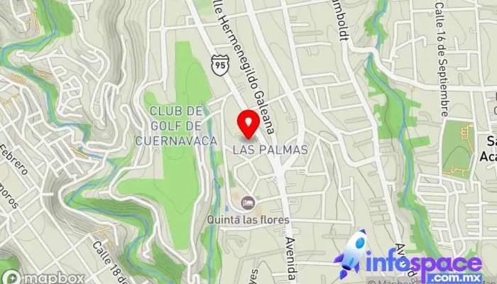 mapa de Estrella de Oro Estación de autobuses en Cuernavaca