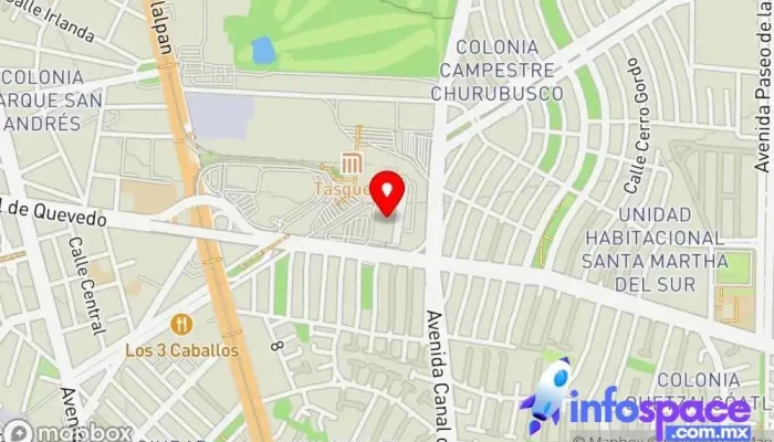mapa de Estrella de Oro Servicio de transporte, Empresa de autobuses en Coyoacán, Ciudad de México
