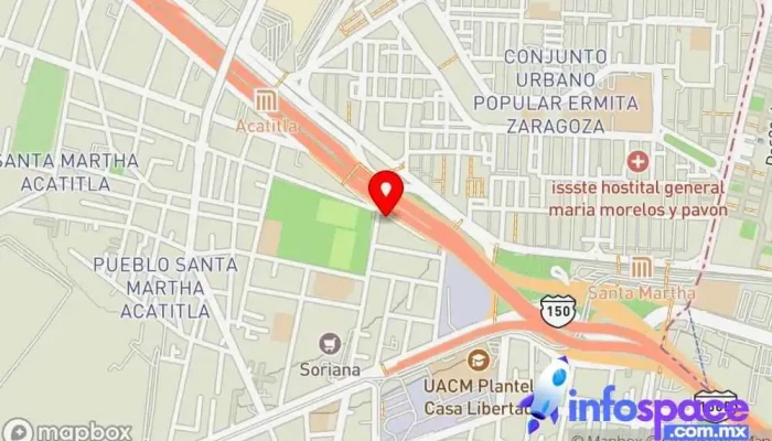 mapa de estrella roja terminal Oasis Servicio de transporte en Iztapalapa, Ciudad de México