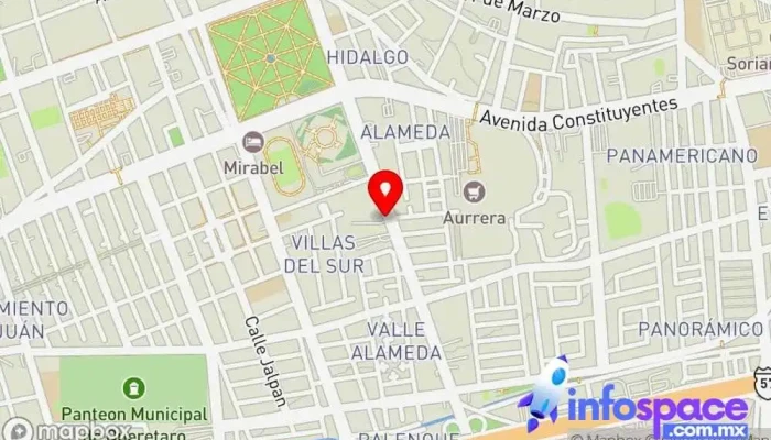 mapa de Flecha Azul Central de Autobuses 