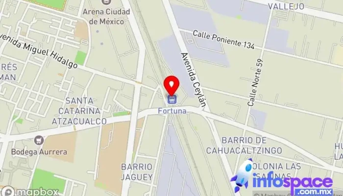 mapa de Fortuna Estación de tren en Ciudad de México