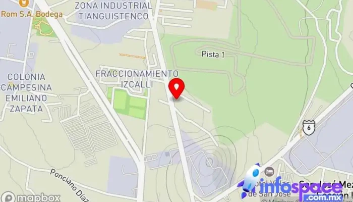 mapa de Grupo Flecha Roja Empresa de autobuses en Santiago Tianguistenco de Galeana