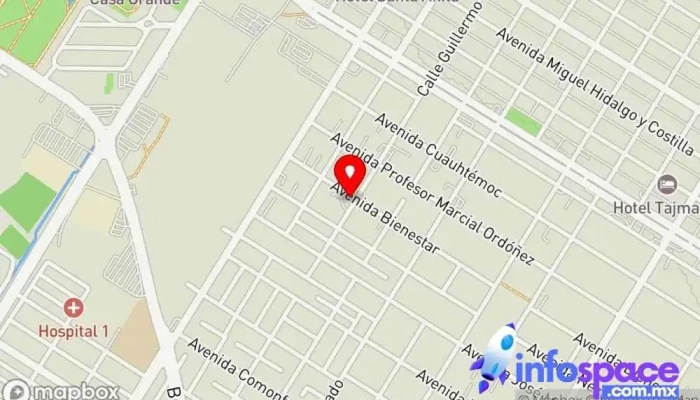 mapa de GTB autobuses Servicio de transporte en Los Mochis