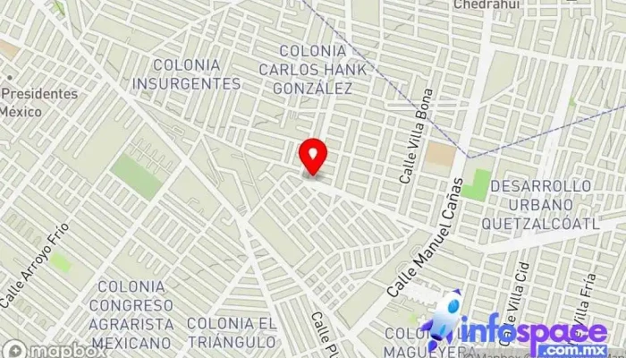 mapa de Hank González Bus stop en Ciudad de México