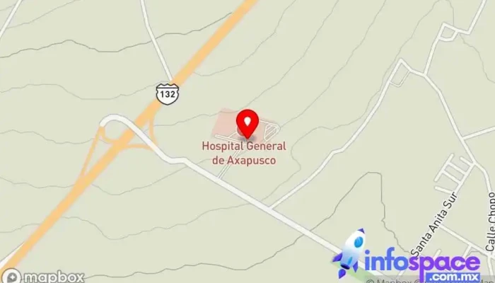 mapa de Hospital General De Axapusco Bus stop en Estado de México