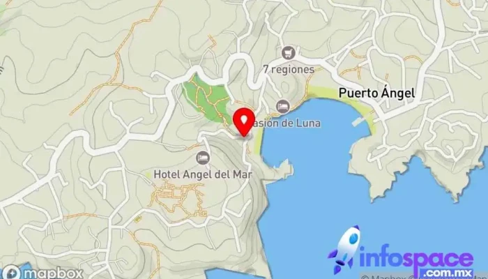 mapa de Hotel Angel del Mar Hotel en Puerto Ángel