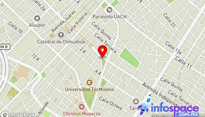 mapa de Independencia Bus stop en Chihuahua