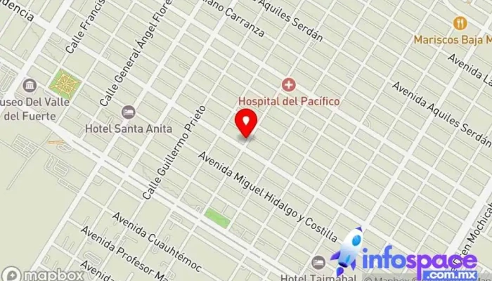 mapa de Ínterbus de Sinaloa - Autobuses Los Mochis Agencia expendedora de billetes de autobús, Empresa de autobuses, Agencia de viajes en Los Mochis