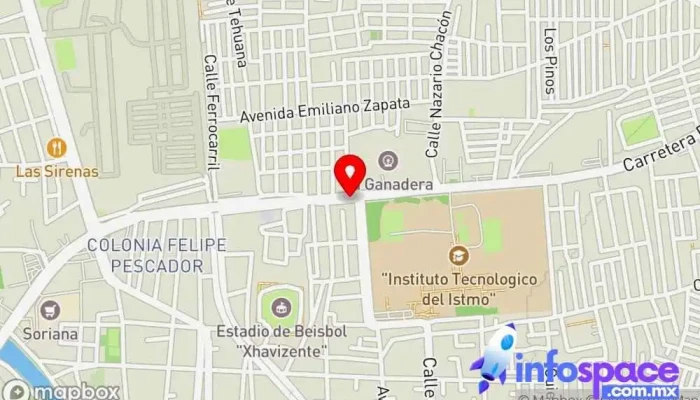 mapa de Juchitán De Zaragoza Bus stop en Juchitán de Zaragoza