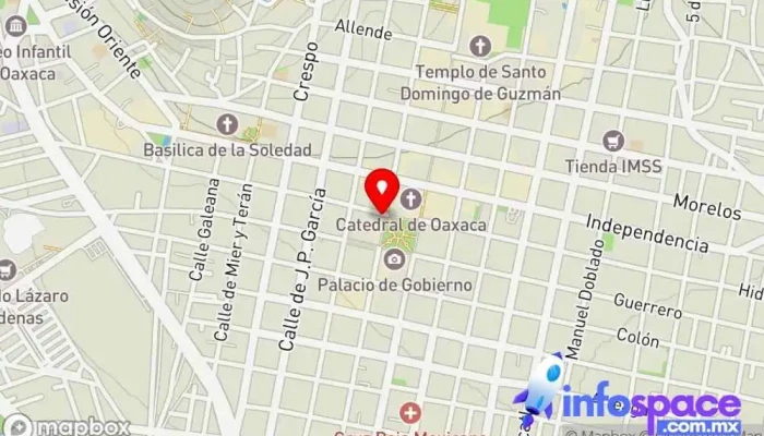 mapa de La Chocolateria Restaurante en Oaxaca de Juárez