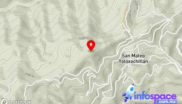 mapa de La Cruz Atracción turística en San Mateo Yoloxochitlán