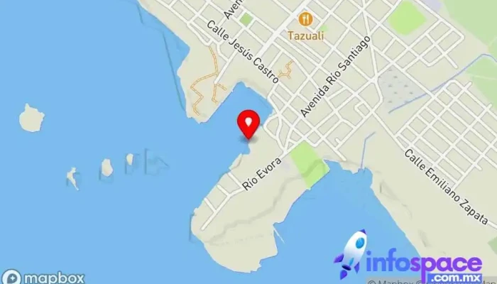 mapa de La Reforma, Angostura, Sinaloa Muelle de pesca en La Reforma