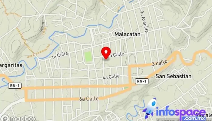 mapa de La Terminal Estación de autobuses en Guatemala