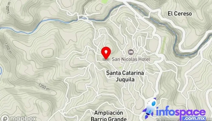 mapa de Líneas Unidas de Juquila Servicio de transporte en Santa Catarina Juquila