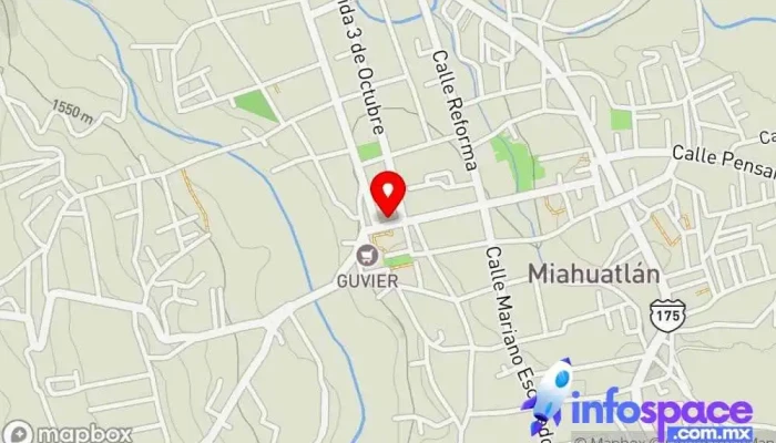 mapa de Líneas Unidas Servicio de transporte en Miahuatlán de Porfirio Díaz