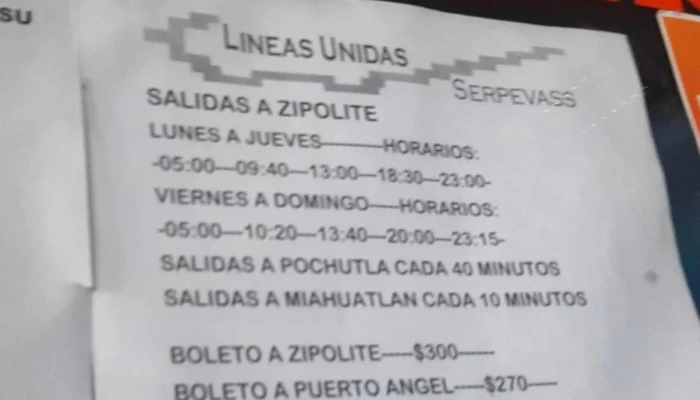Lineas Unidas -  Precios - La Capilla