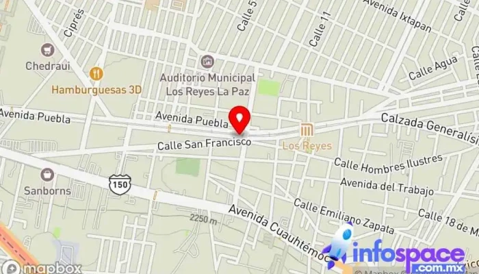 mapa de Los Reyes  en Los Reyes Acaquilpan