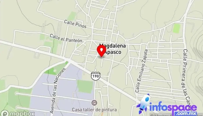 mapa de Magdalena Apasco  en Oaxaca