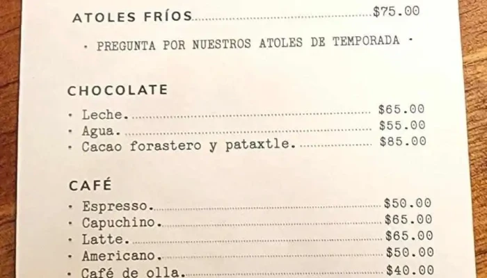Masea Por Tierra Del Sol -  Carta - Oaxaca de Juárez
