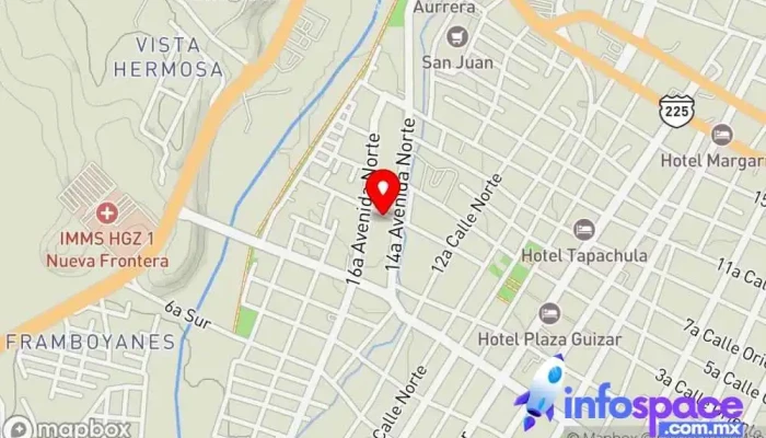 mapa de Mazateco, A. Obregon Servicio de transporte en Tapachula de Córdova y Ordóñez